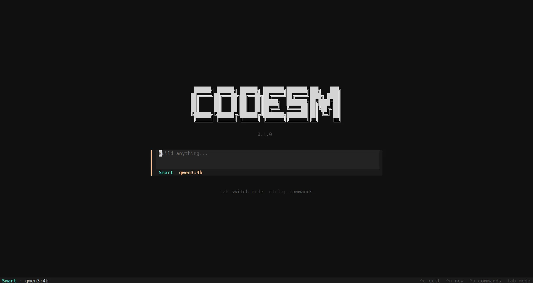 codesm TUI screenshot